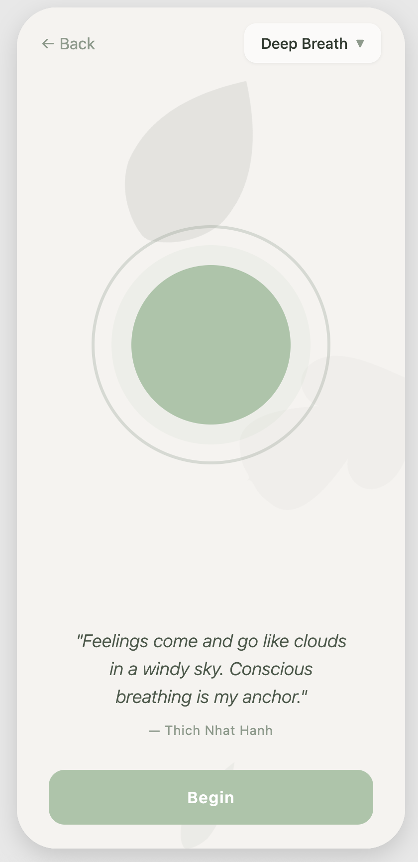 Komorebi breathe screen